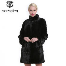 New Style Fashion Fur Coat Genuine Leather Mandarin Collar Good Quality Mink Fur Coat Women Natural Black Coats Of Fur 2024 - buy cheap