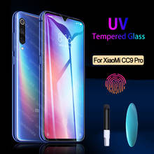 Película de vidro temperado uv, protetor com cola uv para xiaomi mi cc9 pro liquid note 7 8 mi cc9 e redmi k20 pro 7a 8a a3 2024 - compre barato