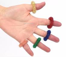 200 Pcs/lot Acupressure Finger Massager Ring Hand Reflexology Acupuncture massage Ring Pain Finger Therapy Massage Health Care 2024 - buy cheap
