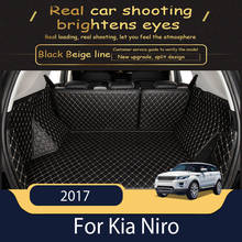 Alfombrilla de cuero para maletero de coche, accesorios de revestimiento de carga, maletero Interior, para Kia Niro 2017 2024 - compra barato