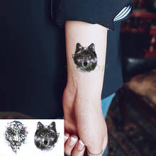Waterproof Temporary Tattoo Sticker animal wolf tiger Tatto Flash Tatoo Hand Wrist Foot Arm Neck Fake Tattoos For Men Women 2024 - buy cheap