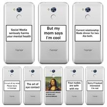Soft Back Cover For Huawei Honor 4X 5A 5X 6 6X Funny Quote Text Mona Lisa Phone Case Silicone For Huawei Honor 6A 4C 5C 6C Pro 2024 - buy cheap