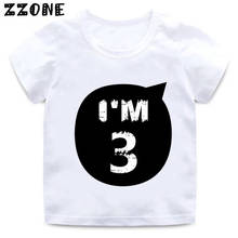 Boys and Girls 1 2 3 4 5 6 7 8 9 10 Years Number Birthday T Shirt Children Present Baby T-shirt Cute Costume For Kids,HKP5276 2024 - buy cheap