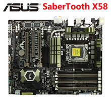 Оригинал ASUS SaberTooth X58 1866Mhz 1600 6 x DDR3 LGA 1366 материнская плата по стандарту ATX 24GB PCI-E X16 Настольная компьютерная материнская плата 2024 - купить недорого