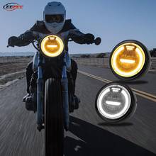 12V 24V LED Light Motorcycle Headlamp Headlight Bright 50W Dirt Pit Bike Motorbike Accessories for Cafe Racer BMW Honda Suzuki 2024 - buy cheap