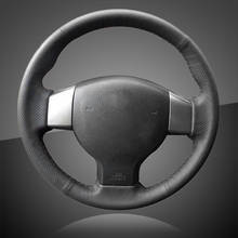 Cobertura para volante em couro para nissan tiida, cobertura manual para volante de automóvel, acessórios automotivos 2024 - compre barato