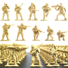 100x   Plastic Toy 5cm Soldiers Army Men Figures Various Poses Colors 2024 - buy cheap
