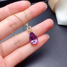 High quality Amethyst Pendant Necklace S925 Sterling Silver Fine Fashion Jewelry for Women Free Shipping MeiBaPJ FS 2024 - buy cheap