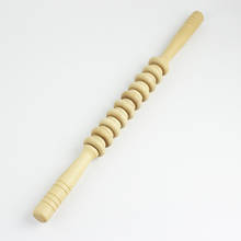 43*4CM 20 Wheels Natural Wood Relaxation Rolling Stick Release Myofascial Sooth Soire Muscles Aches And Pains massage Tool 2024 - buy cheap
