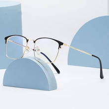 2021 New Arrival Retro Anti Blue Ray Full Rim Optical Eyewear Metal Frame Glasses For Unisex with Spring Hinges Hot Selling 2024 - buy cheap