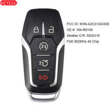 KEYECU Smart Remote Key 4+1 Button FSK 902MHz HITAG PRO 49 Chip for F*ord Fusion Explorer edge Mustang 2013-2017 M3N-A2C31243300 2024 - buy cheap