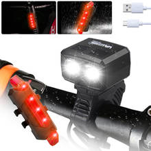 1000 люменов MTB велосипед свет набор USB Перезаряжаемый Мини светодиодный передний Велосипедный свет Фара дорожный велосипедный безопасный фонарик ES в наличии 2024 - купить недорого