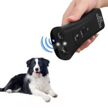 Perro mascota entrenador repelente LED ultrasónico Anti ladrar dispositivo de Control ultrasónico 3 en 1 Anti ladrar dejar de ladrar entrenamiento de perro dispositivo 2024 - compra barato