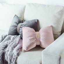 New Nordic Decorative Bow Cushions Pillows Living Room Bed Couch Cushion Room Decor Solid Color Bow Cushions Pillow  Sofa Decor 2024 - buy cheap
