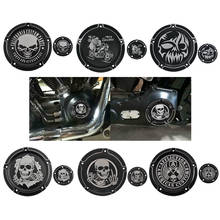 Motorcycle Aluminum Skull Head Derby Timing Engine Clutch Side Cover For Harley Touring Electra Glide Road King Dyna Softail 2024 - buy cheap