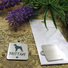 10pcs--"Brittany"dog lover  stainless steel charms more style for choosing DIY Charms pendants for necklace 2024 - buy cheap