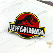 Broche para camisa jeans, joia do filme jurássica do dinossauro, broche personalizado para presente, amigos 2024 - compre barato