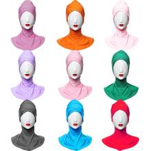 Gorro de Ramadán para mujer, Hijab, Niquabs, bajo bufanda, interior, gorro musulmán islámico con hueso cruzado, sombrero de cobertura completa, sombrero de oración, moda suave de Ninja 2024 - compra barato