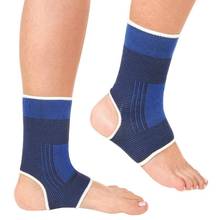 1 par de homens tornozelo pé elástico compressão envoltório manga bandagem suporte cinta proteção esportes alívio dor pé ao ar livre 2024 - compre barato