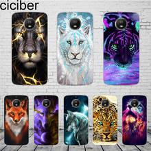 Ciciber capa de celular de silicone tpu animais leão tigre, para motorola moto c z2 z3 one p30 g4 g5 g5s g6 e3 e4 e5 play plus power m x4 2024 - compre barato