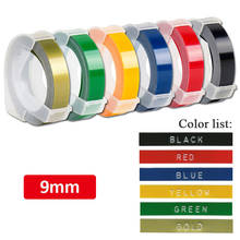 Conjunto de 6 rolos de fita multicolorida para recarga, modelos dymo 3d, 9mm, dymo 12965, 1610, 1880, 1540, motex, e101, e202, dymo mancal 2024 - compre barato