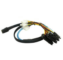sas sata cables for HDD server Display card MINI SAS 4i SFF-8087 36Pin To 4 SAS 29Pin Sff 8482 +4pin power cable 0.5m 1m 2024 - buy cheap