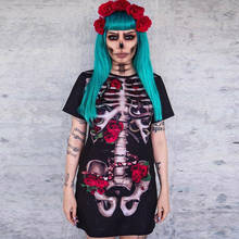 ALALY-vestido aterrador de Halloween para mujer, disfraces de esqueleto, fantasma, novia, disfraz, ropa para el Día de los muertos 2024 - compra barato
