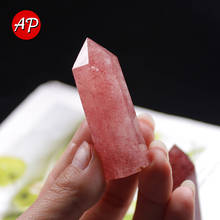 1pc 40-70mm Natural Crystal Strawberry Quartz Point Healing Stone Hexagonal Prisms Obelisk Wand Treatment Gemstone DIY Gift 2024 - buy cheap