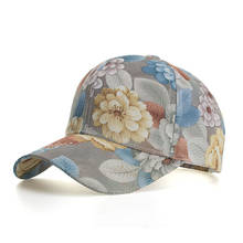 Lady Flower Flora Print Hat Sport Headband Classic Baseball Cap Sun Sports Visor Hats For Women Gorros Mujer шапка Dropshipping 2024 - buy cheap