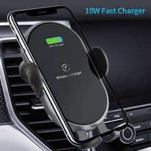 Soporte de teléfono para coche, cargador inalámbrico para iPhone, Huawei, Xiaomi, 15W, montaje de inducción, carga inalámbrica rápida 2024 - compra barato