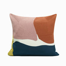 High Quality Cotton Emboridery Cushion Cover Decorative Pillow Case Modern Geometric Sofa Chair Coussin Decor 2024 - buy cheap