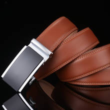 Cinturones Plyesxale de cuero genuino para hombre, lujosos cinturones de diseñador para hombre, hebilla automática, cinturones deslizantes para hombre, marca Cinto G35 2024 - compra barato