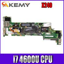 Akemy VIUX1 NM-A091 для Lenovo Thinkpad X240 ноутбук материнская плата Процессор I7 4600U 100% FRU 04X5150 04X5154 04X5162 04X5174 2024 - купить недорого