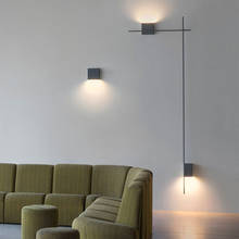 Lámpara Led de pared para dormitorio, tira creativa, estilo nórdico minimalista, escalera, pasillo, cocina, sala de estar, fondo, decoración de pared 2024 - compra barato