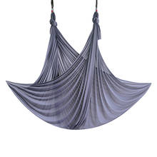 2020 New Colors 5*2.8M Fly Yoga Hammock Swing Aerial Yoga Hammock Fabric for Yoga Execise Workout Dark Grey Bud Green Champagne 2024 - buy cheap