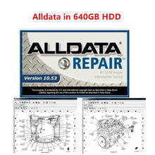 Software alldata reparo do automóvel 2021, 10.53v em 640gb, hdd, todos os softwares de carro, para carros e caminhões com 2024 - compre barato