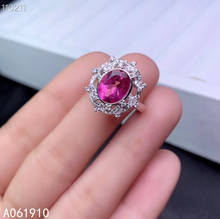 KJJEAXCMY, хорошее ювелирное изделие, серебро 925 пробы, инкрустированное натуральным розовым топазом, кольцо для женщин, Трендовое, поддержка обнаружения, популярное 2024 - купить недорого