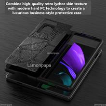 Vintage Leather Case for Samsung Galaxy Z Fold2 5G Case Luxury Litchi All-inclusive Shockproof Cover for Samsung Z Fold 2 Case 2024 - buy cheap