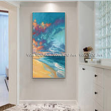 Large Ocean oil painting Wall Art Canvas art Seascape Painting Home Decor Canvas Pictures For Living Room Modern home decoration 2024 - buy cheap