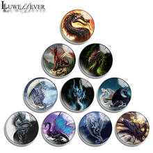 10mm 12mm 16mm 20mm 25mm 30mm 549 Dragon Mix Round Glass Cabochon Jewelry Finding 18mm Snap Button Charm Bracelet 2024 - buy cheap