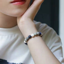Pulseira feminina com pedras preciosas, bracelete para mulheres e meninas com pedras preciosas, 10mm, joia para amigos 2024 - compre barato