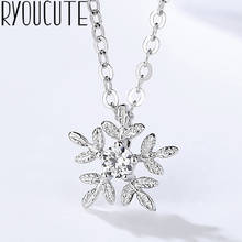 Korean Romantic Silver Color  Snow Necklaces Pendants For Women Lady Long Necklaces Wedding Jewelry 2024 - buy cheap