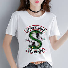 Riverdale Southside Serpents printed Summer T Shirt Women Casual Tops Tees Short Sleeve O-neck Harajuku Female Ladies T-Shirt 2024 - buy cheap