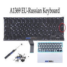 Nuevo para Macbook Air 13 "A1369 A1466 2011-2017 años, teclado ruso, retroiluminación, cubierta de teclado y tornillos 2024 - compra barato