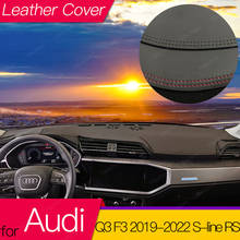 for Audi Q3 F3 2019 2020 2021 Leather Anti-Slip Mat Dashboard Cover Pad Sunshade Dashmat Protect Carpet Accessories S-line RS 2024 - buy cheap