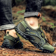 Summer Men Breathable Outdoor Mountain Mesh Hiking Shoes Trekking Sneakers Trail Climbing Camping Tracking Treking Big Size 2024 - buy cheap
