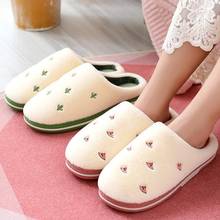 Fashion Fruit Indoor Slippers Women Warm Plush Home Slipper Anti-slip Soft Lovers Winter Shoes Banana Cherry Ladies Slides SH450 2024 - buy cheap