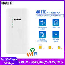 KuWFi-enrutador 4G con Wifi, tarjeta SIM de 150Mbps, Punto de Acceso integrado, antena 4G 5dBi, LAN RJ45 WAN, soporte de voz para 32 usuarios 2024 - compra barato