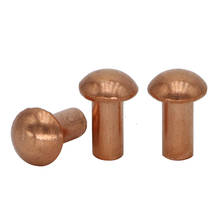 M2 M2*3/4/5/6/8/10/12 M2x3/4/5/6/8/10/12 DIN660 Copper Cap Half Round Pan Head Solid Rivet 2024 - buy cheap
