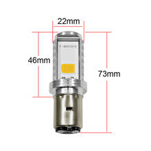 New 12W BA20D COB LED Motorcycle Headlight Moto Front Bulb Lamp Light 6500K 2024 - buy cheap